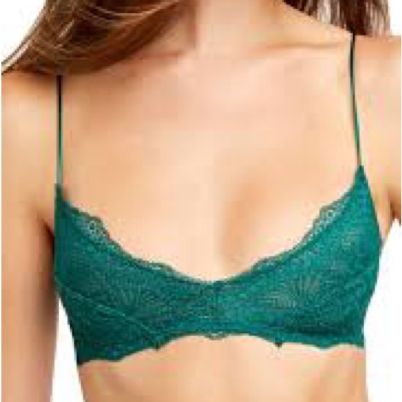 Free People Dark Green Lace Bandeau bra - Picture 1 of 5